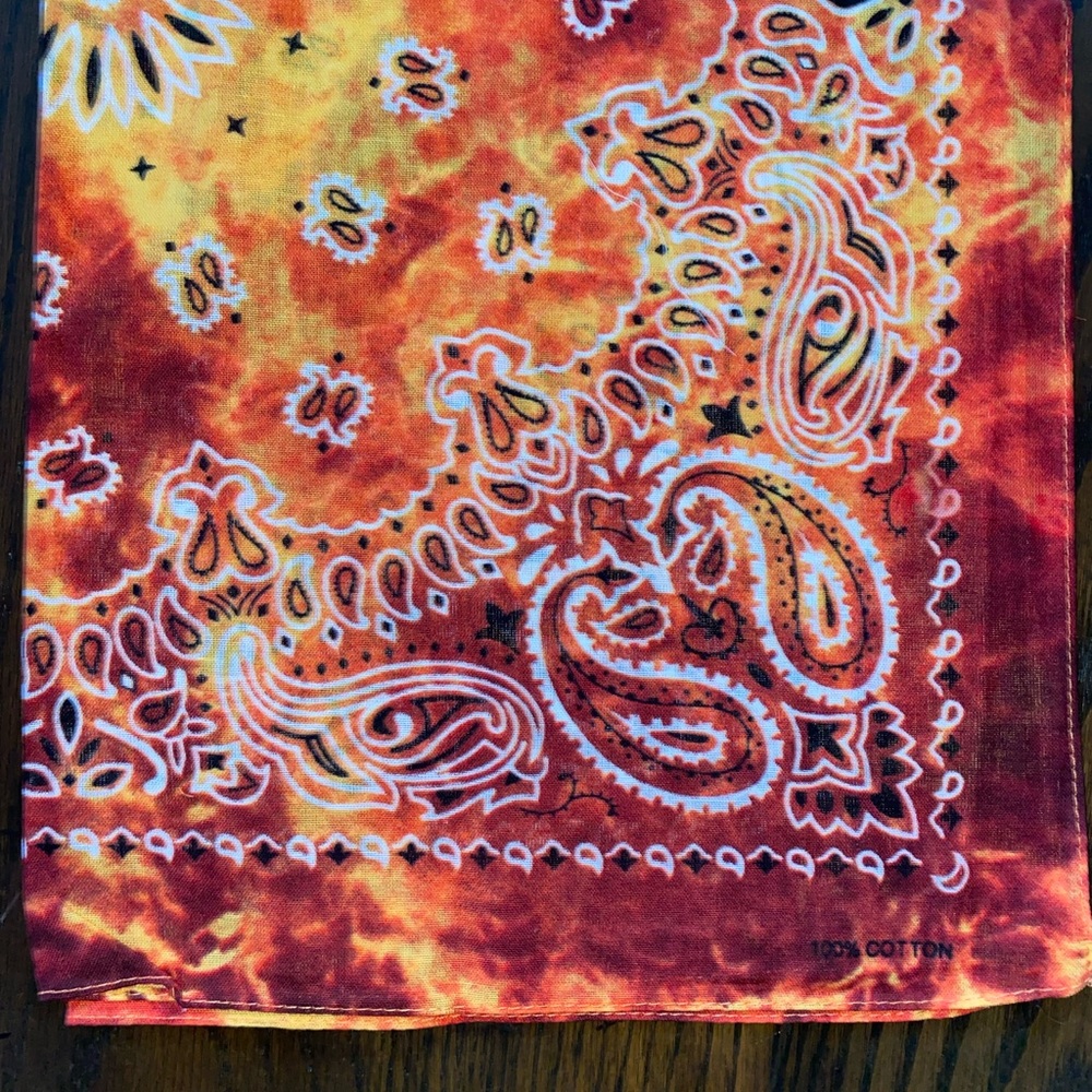 UNISEX Tie Dye Paisley Bandana Cowboy Bandana Paisley Print